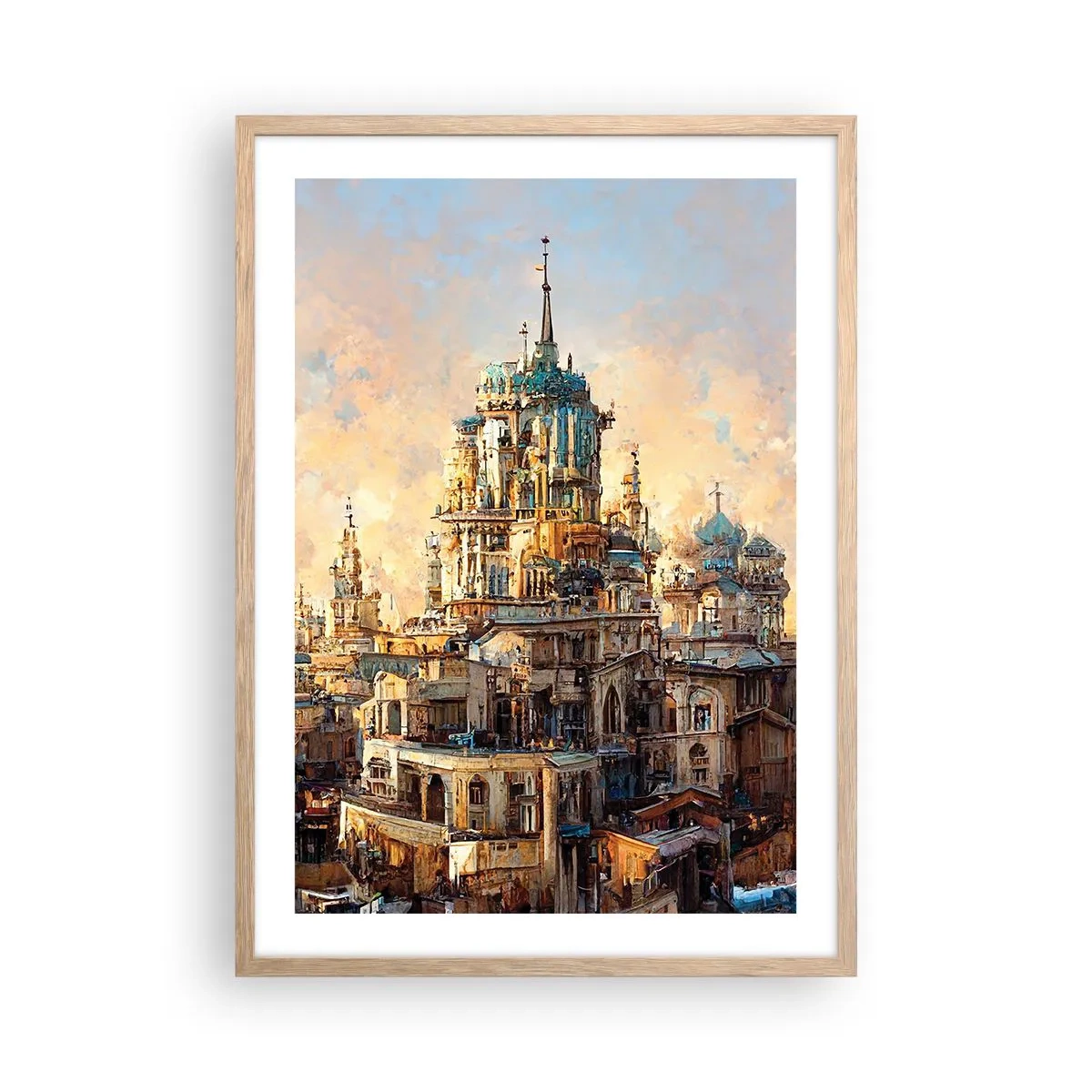 Plakat w ramie jasny dąb - Miasto miast - 50x70 cm