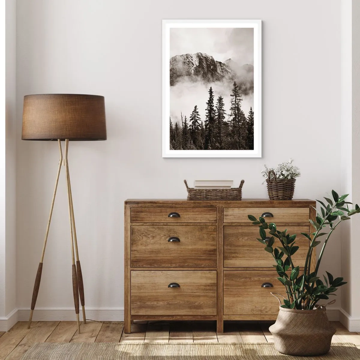 Plakat w białej ramie - Granitowy władca - 30x40 cm