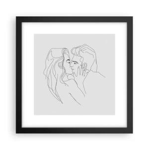 Plakat w czarnej ramie - Tą samą kreską - 30x30 cm