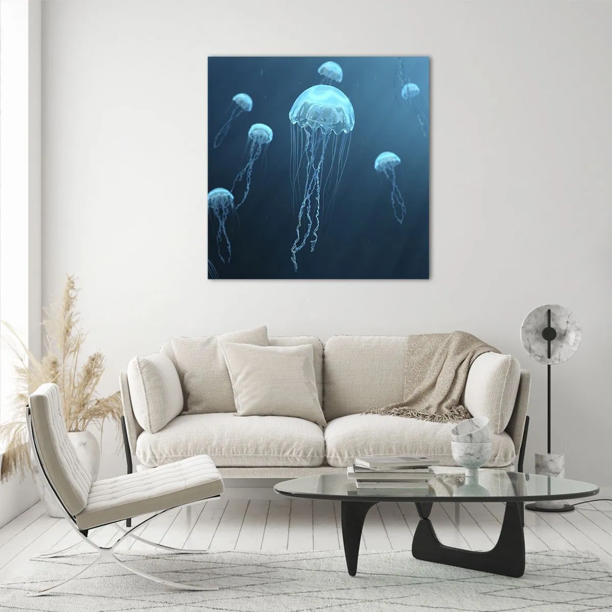 Obraz na szkle - Oceaniczny taniec - 30x30 cm