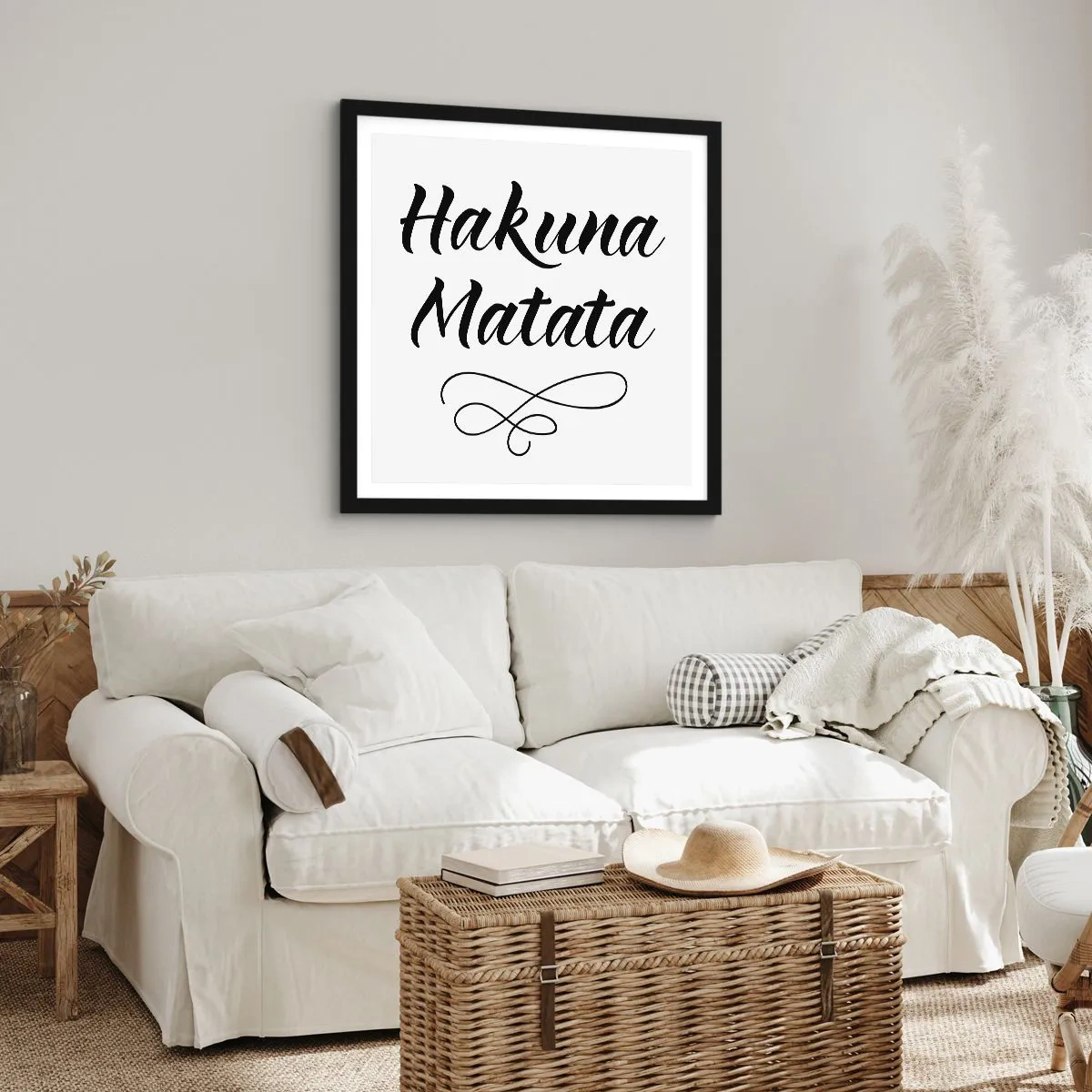 Plakat w czarnej ramie - Najlepsza rada - 30x30 cm