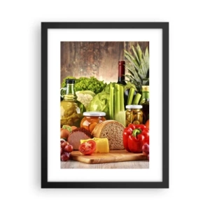Plakat w czarnej ramie - Wędzone, pieczone, marynowane - 30x40 cm