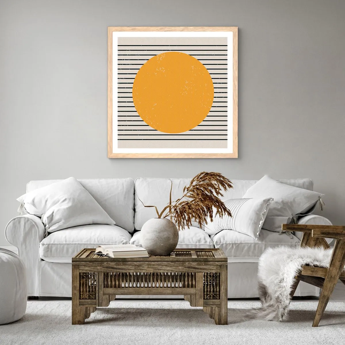 Plakat w ramie jasny dąb - Siła prostoty - 30x30 cm