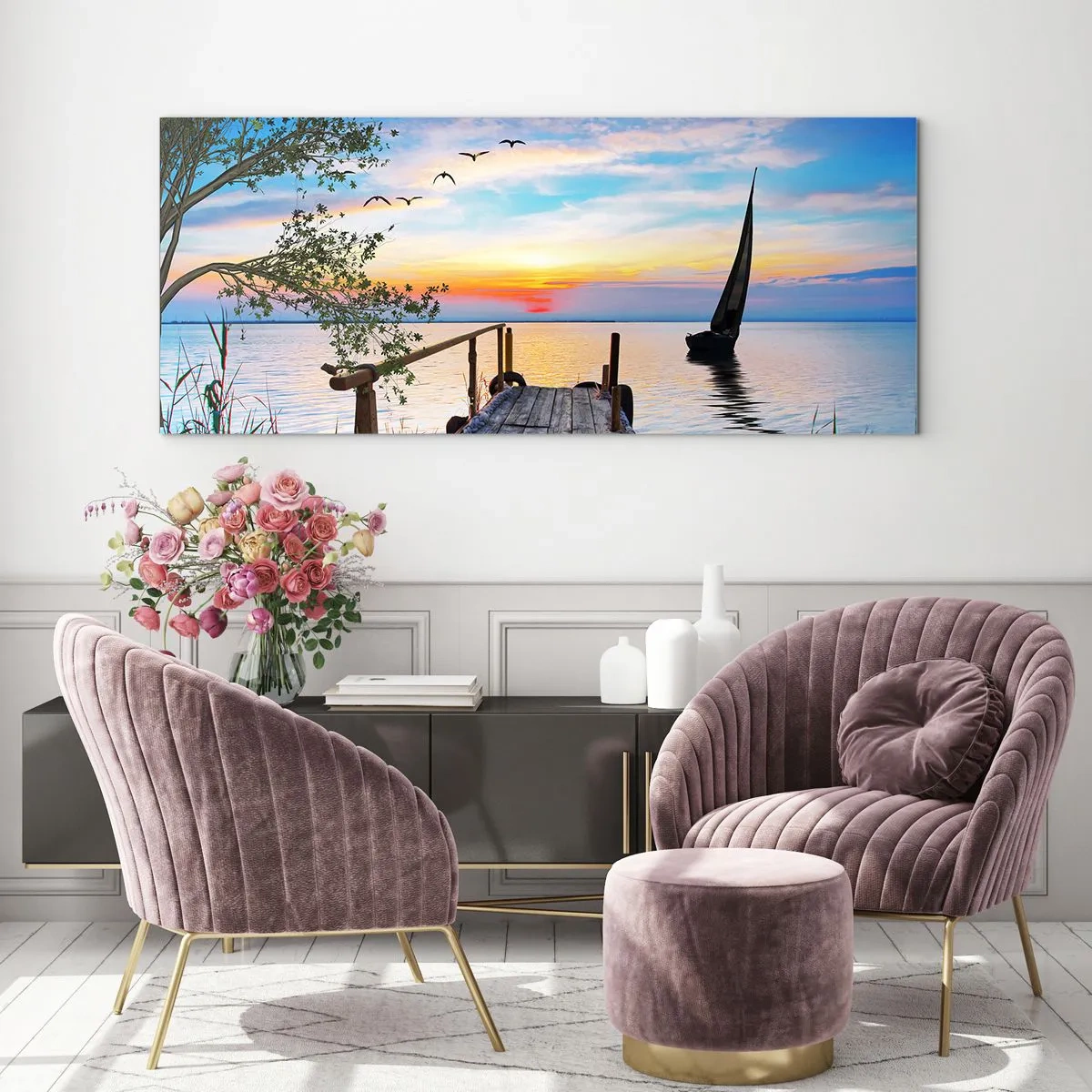 Obraz na szkle - Dobry wieczór - 100x40 cm