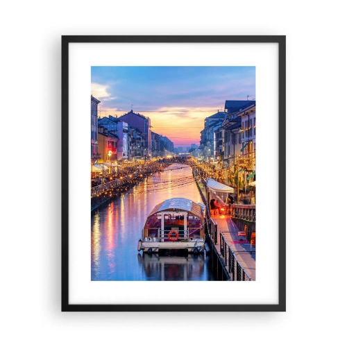 Plakat w czarnej ramie - Wieczór światła i zabawy - 40x50 cm