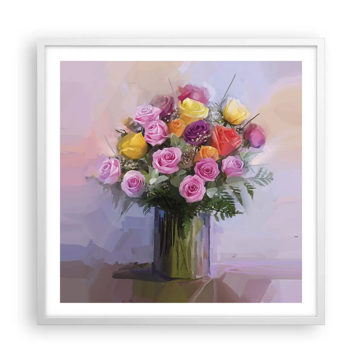 Plakat w białej ramie - Zatrzymane piękno - 60x60 cm