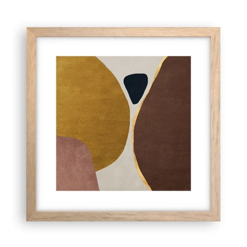 Plakat w ramie jasny dąb - Abstrakcja – miejsce w przestrzeni - 30x30 cm