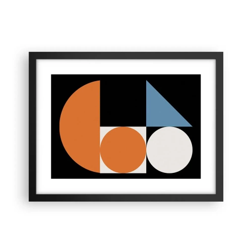 Plakat w czarnej ramie - Układ figurowy - 40x30 cm