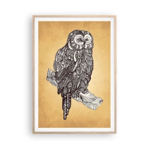 Plakat w ramie jasny dąb - Misterne ornamenty mądrości - 70x100 cm