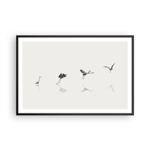 Plakat w czarnej ramie - Cztery proste kroki - 91x61 cm