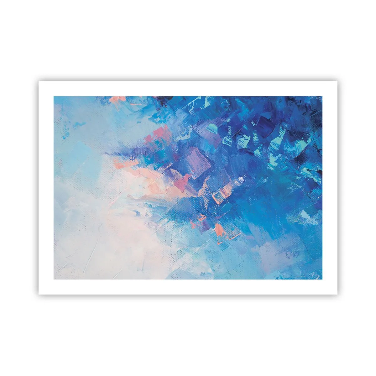 Plakat - Zimowa abstrakcja - 70x50 cm