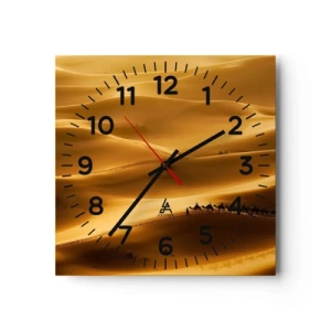 Zegar ścienny - Karawana na falach pustyni - 40x40 cm