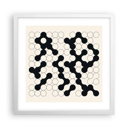 Plakat w białej ramie - Chińska gra – wariacja - 40x40 cm
