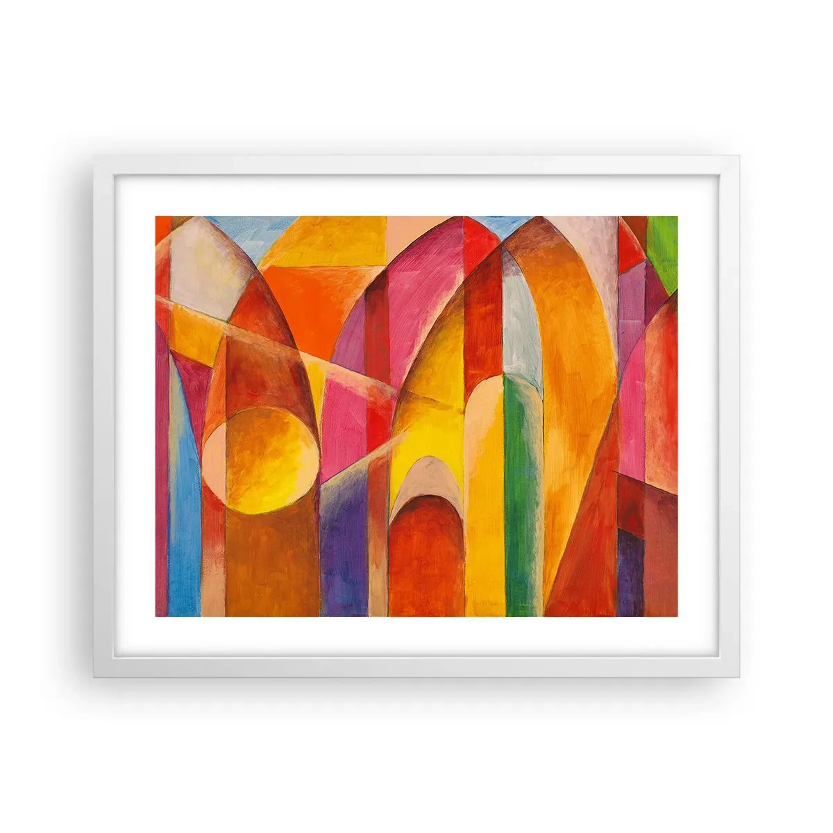 Plakat w białej ramie - Katedra słońca - 50x40 cm