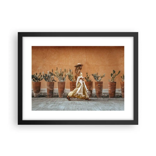 Plakat w czarnej ramie - W stylu hippie - 40x30 cm