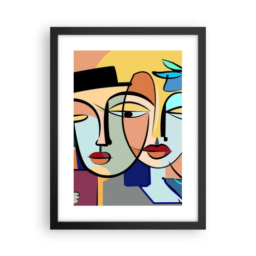 Plakat w czarnej ramie - Picassowskie randez vous - 30x40 cm