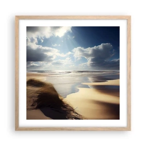 Plakat w ramie jasny dąb - Plaża, dzika plaża - 50x50 cm