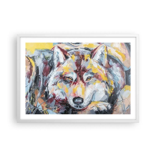 Plakat w białej ramie - Spokój wśród bliskich - 70x50 cm