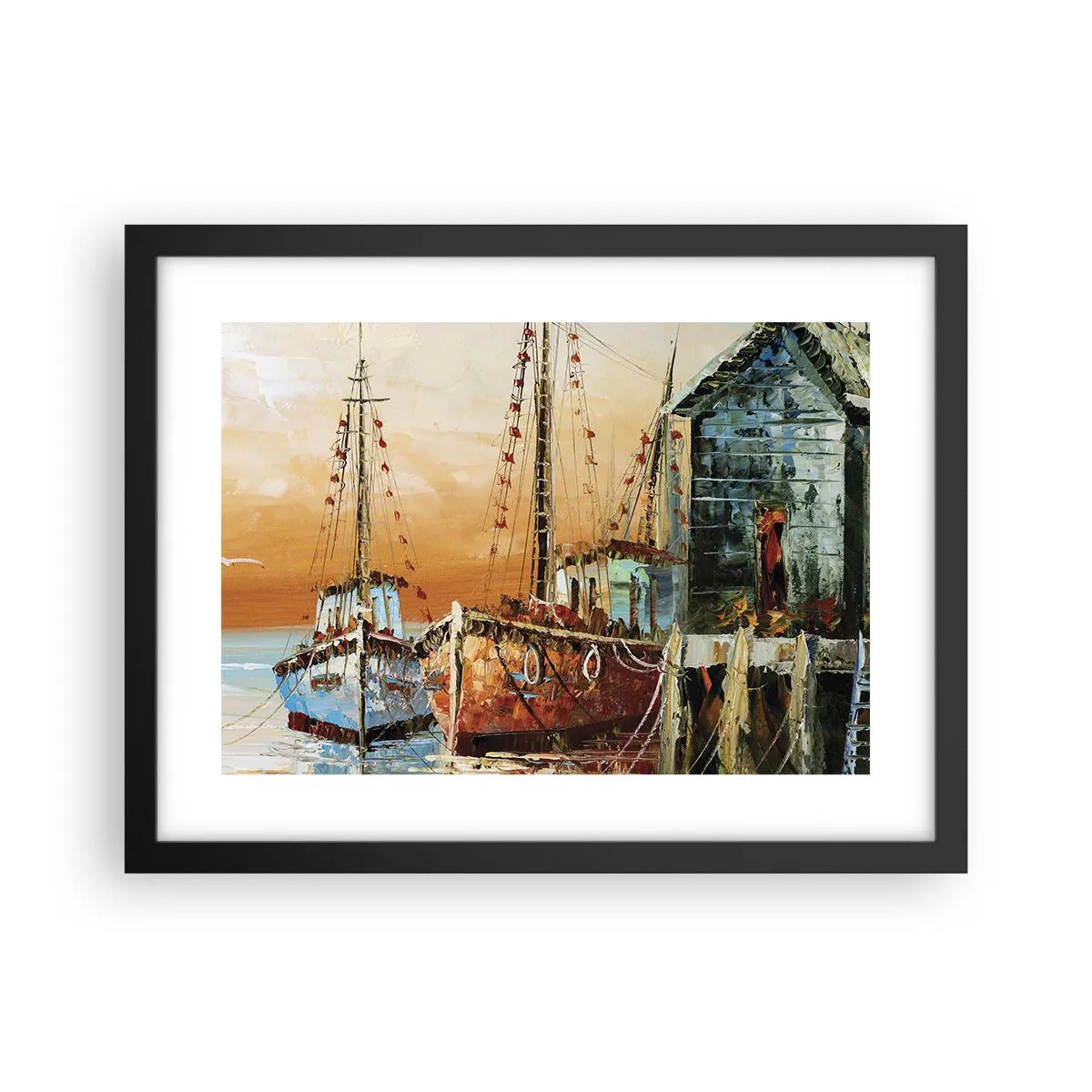 Plakat w czarnej ramie - Spokojny powrót - 40x30 cm
