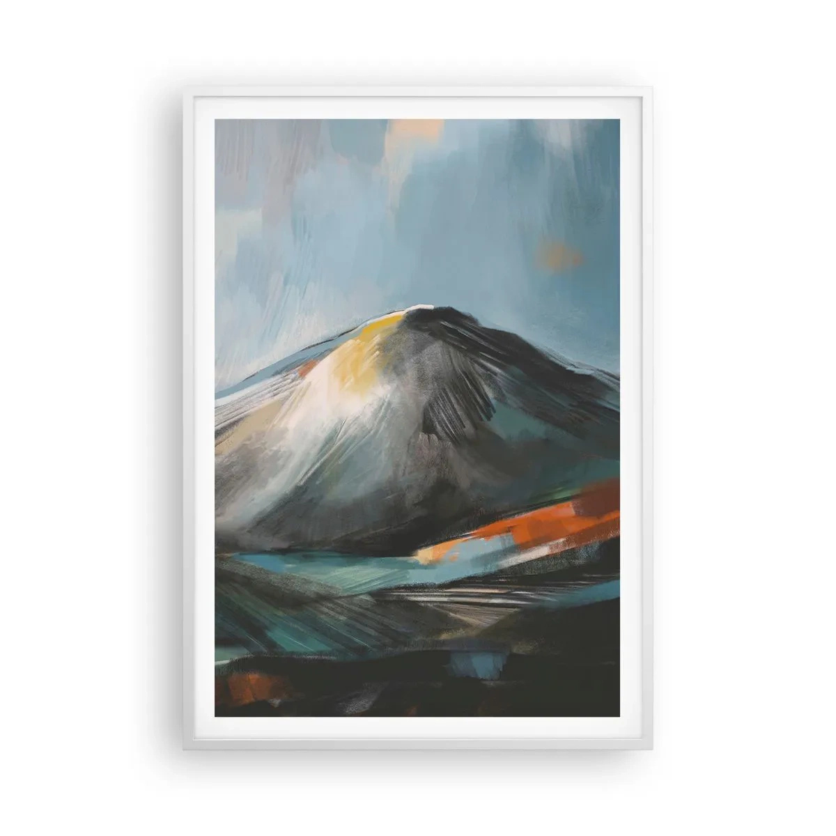 Plakat w białej ramie - Surowe i piękne - 70x100 cm