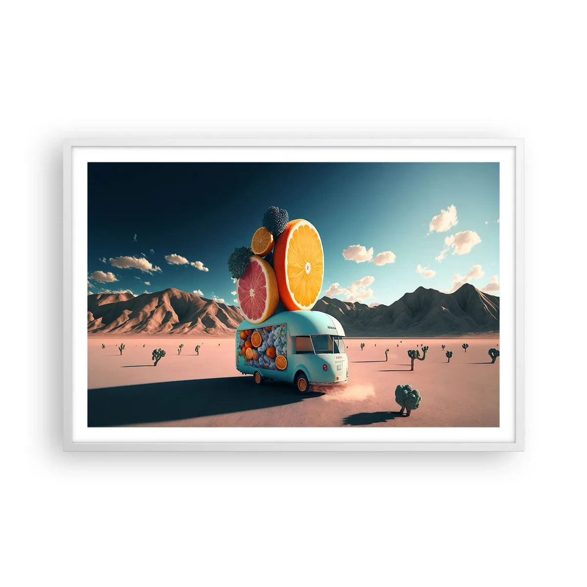 Plakat w białej ramie - Smak wakacji - 91x61 cm