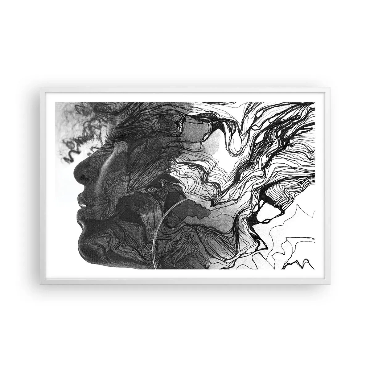 Plakat w białej ramie - Zaplątana w marzeniach - 91x61 cm