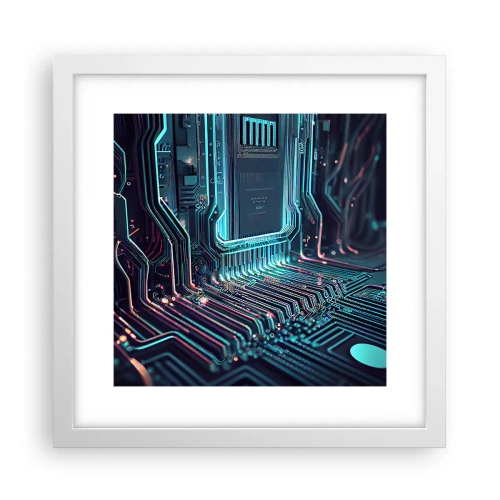 Plakat w białej ramie - Tak sobie myślę… - 30x30 cm