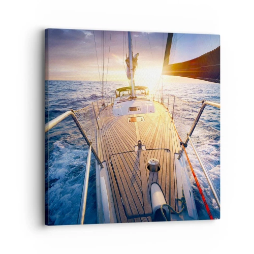 Obraz na płótnie - Biegnąca po falach - 30x30 cm