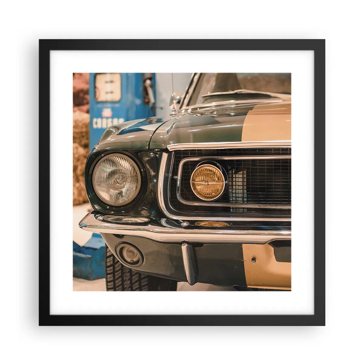 Plakat w czarnej ramie - Spotkanie z legendą - 40x40 cm