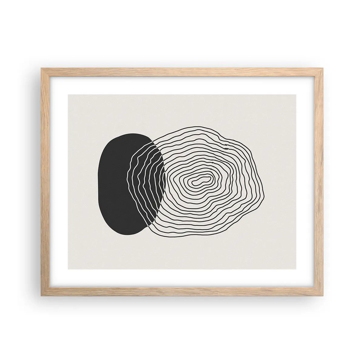 Plakat w ramie jasny dąb - Trwanie i drganie - 50x40 cm