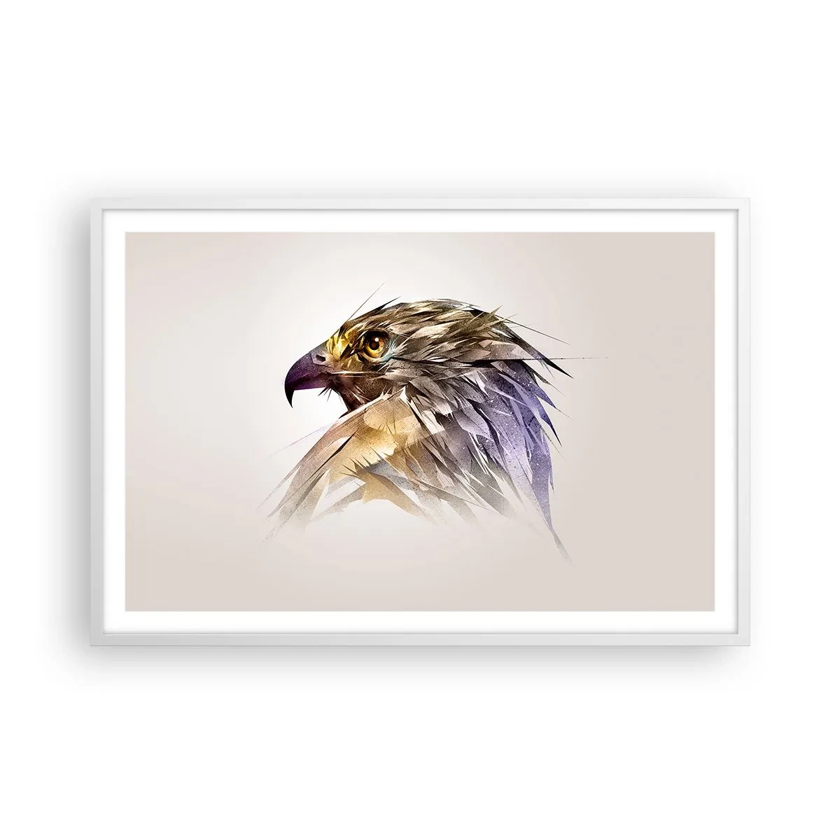 Plakat w białej ramie - Portret wojownika - 91x61 cm