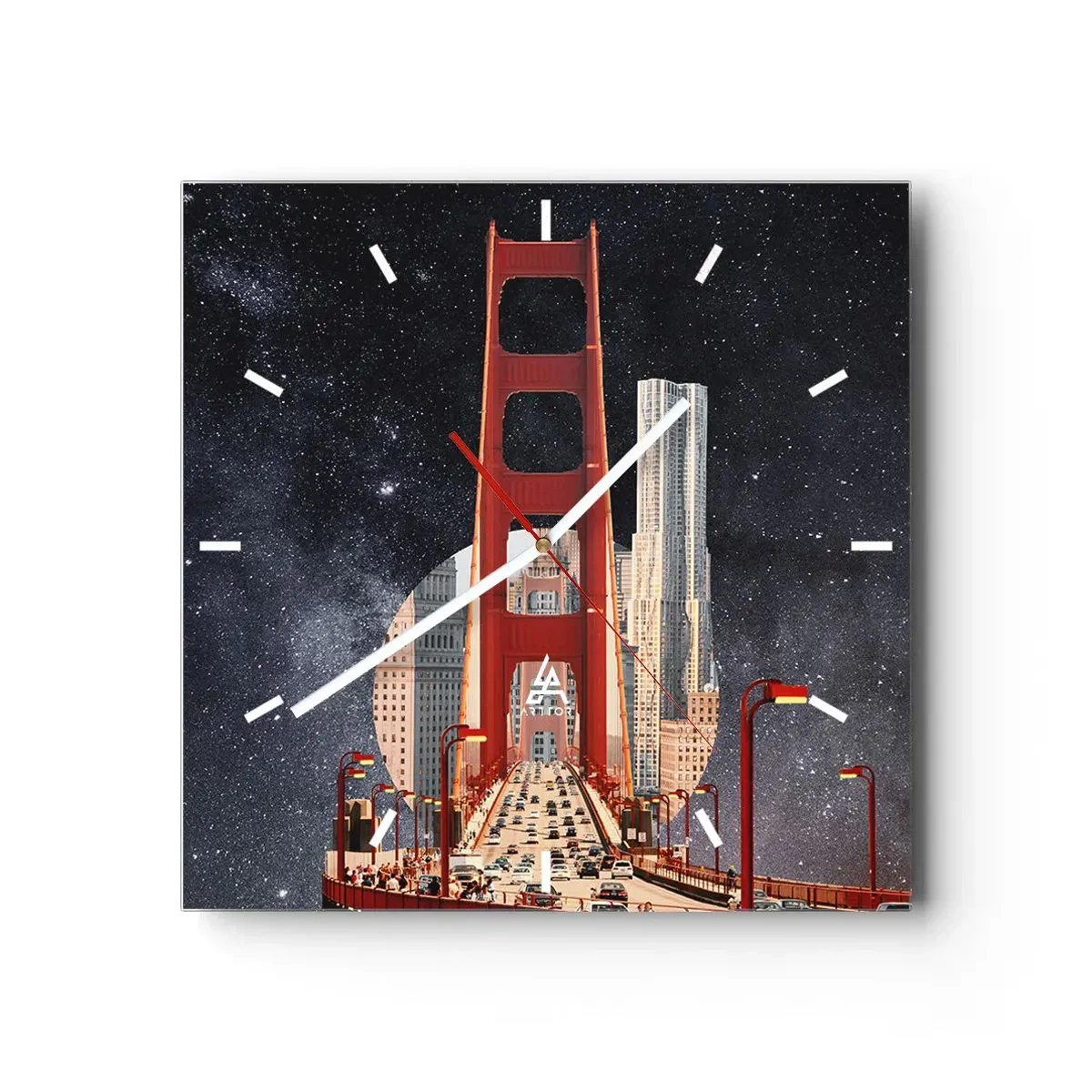 Zegar ścienny - Zawsze w centrum - 40x40 cm