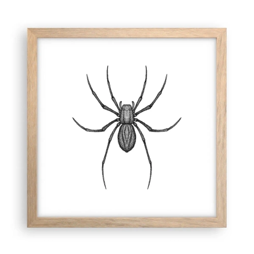 Plakat w ramie jasny dąb - Niepokojąca precyzja - 30x30 cm