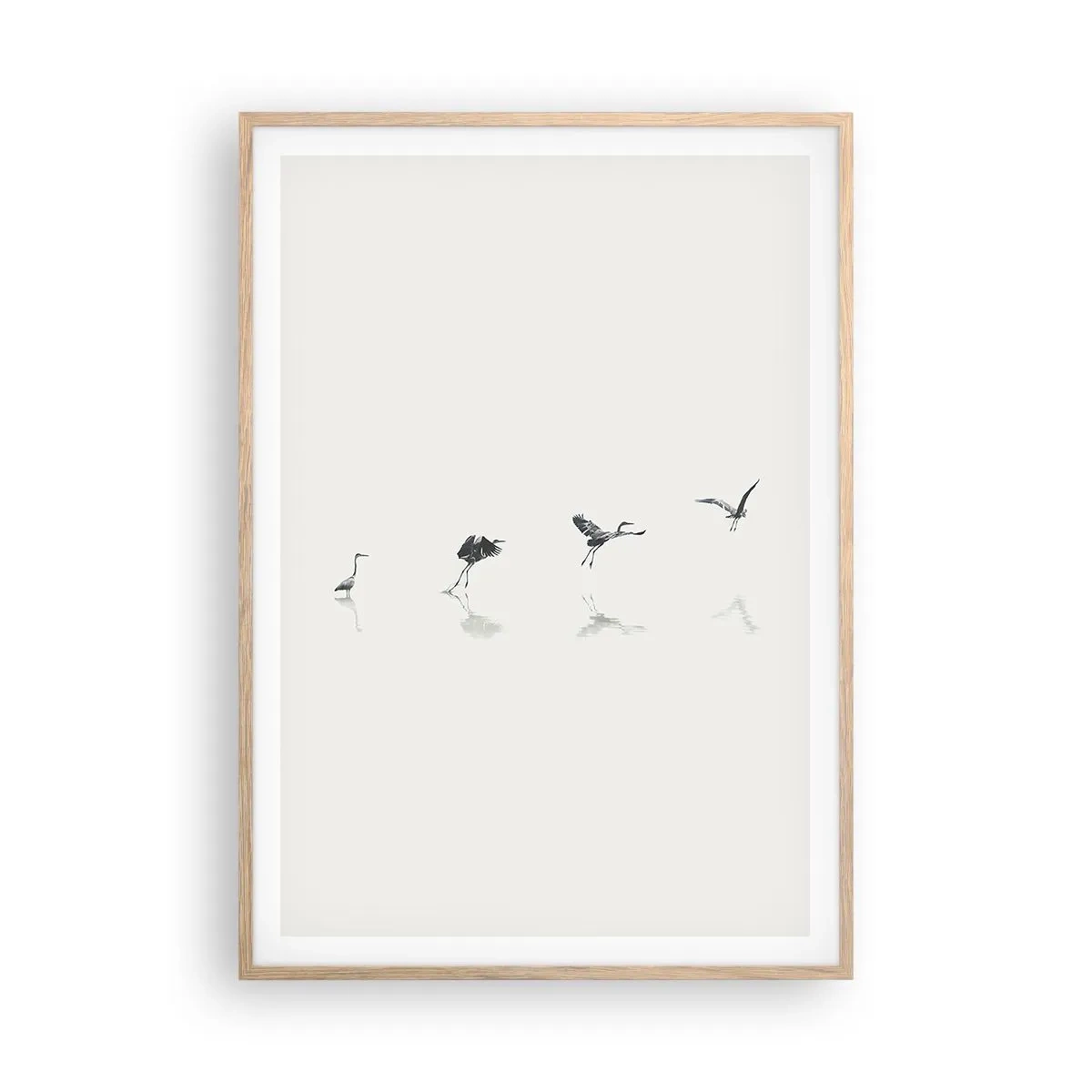 Plakat w ramie jasny dąb - Cztery proste kroki - 70x100 cm