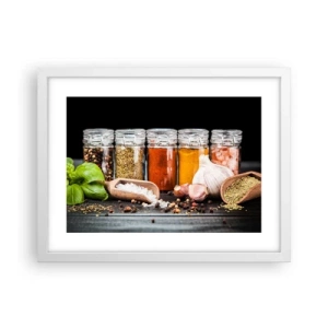 Plakat w białej ramie - Żeby życie miało smak - 40x30 cm