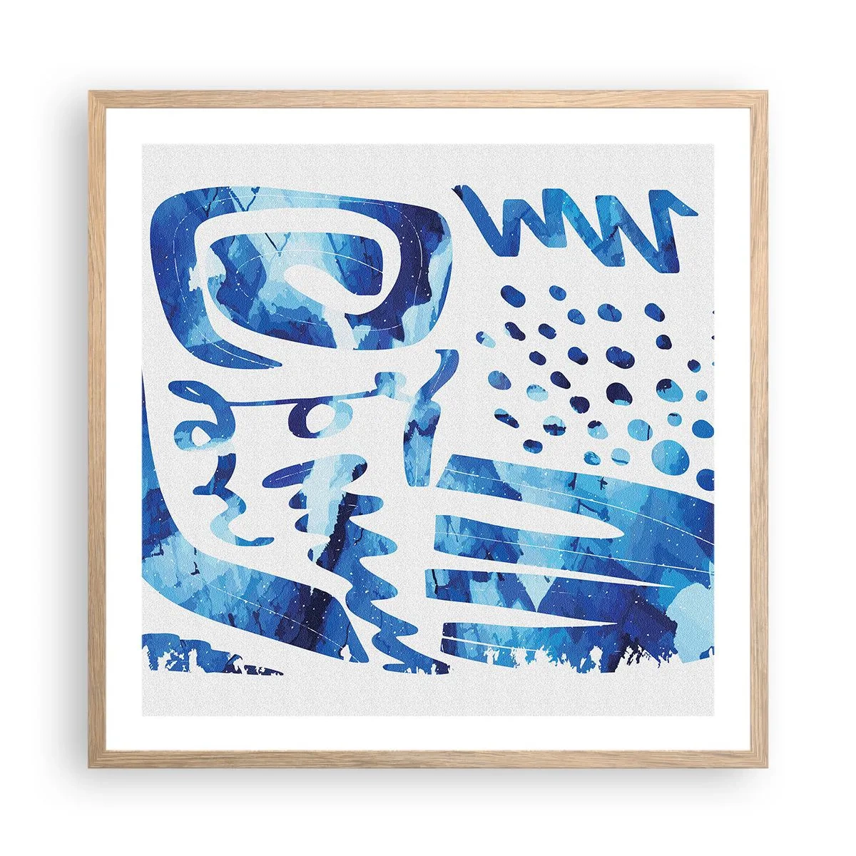 Plakat w ramie jasny dąb - Powrót do korzeni - 60x60 cm