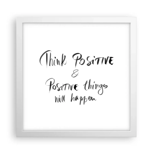 Plakat w białej ramie - Jak żyć? - 30x30 cm