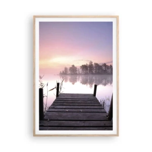 Plakat w ramie jasny dąb - Z liliowej mgły... - 70x100 cm