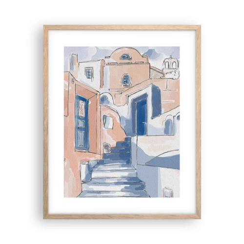 Plakat w ramie jasny dąb - Egzotyczne miasto - 40x50 cm