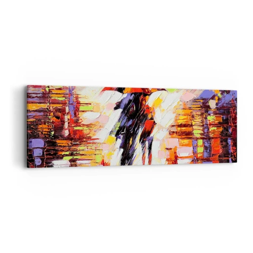 Obraz na płótnie - Razem przez noc i deszcz - 90x30 cm