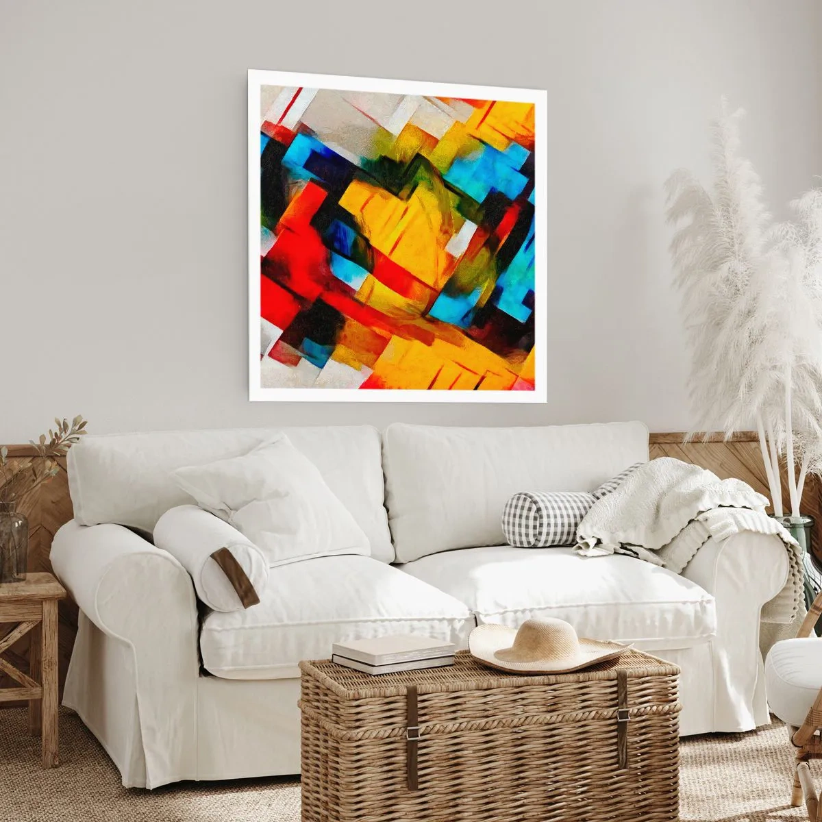 Plakat - Różnobarwny przekładaniec - 50x50 cm