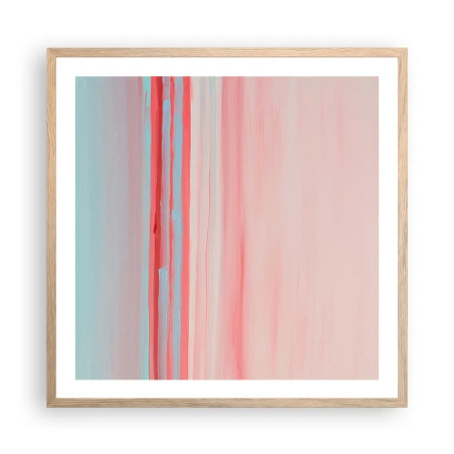 Plakat w ramie jasny dąb - Abstrakcja o świcie - 60x60 cm