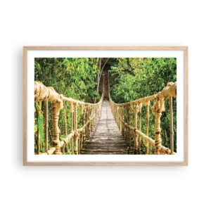 Plakat w ramie jasny dąb - Zawieszony w zieleni - 70x50 cm