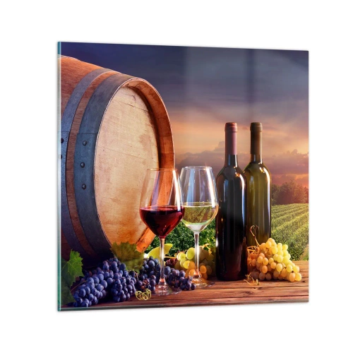 Obraz na szkle - Tu życie ma smak - 60x60 cm