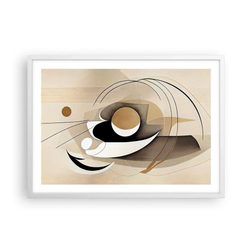 Plakat w białej ramie - Kompozycja: istota rzeczy - 70x50 cm
