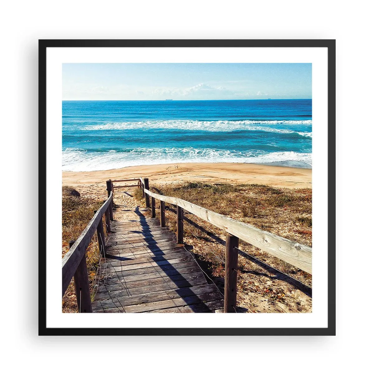 Plakat w czarnej ramie - Biegnij! - 60x60 cm