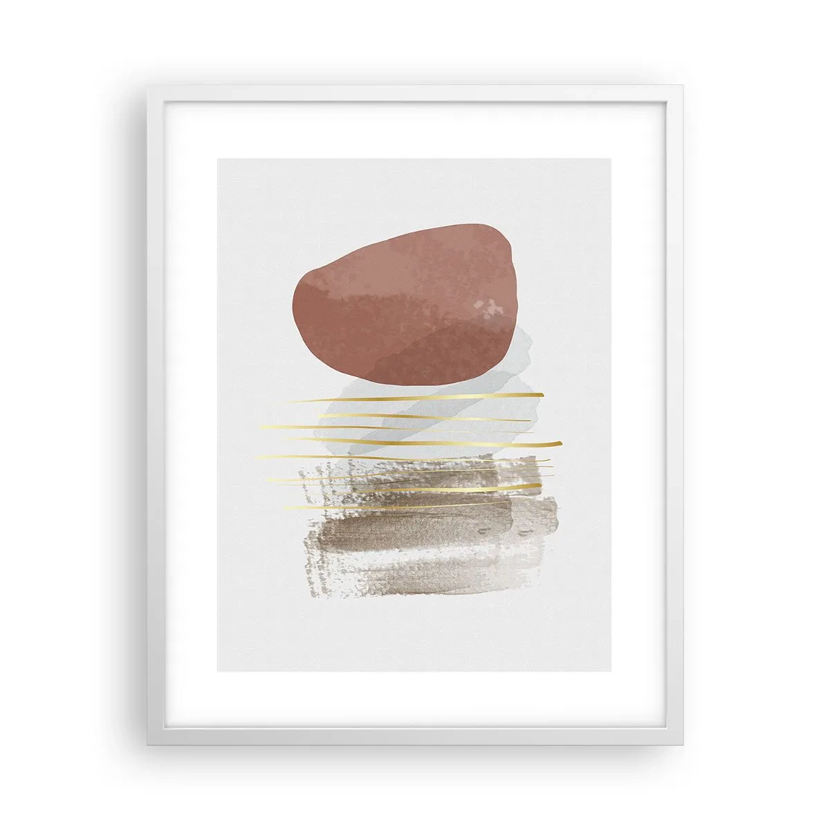 Plakat w białej ramie - Abstrakcyjna kolumnada - 40x50 cm