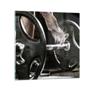 Obraz na szkle - Wyzwanie podjęte! - 30x30 cm