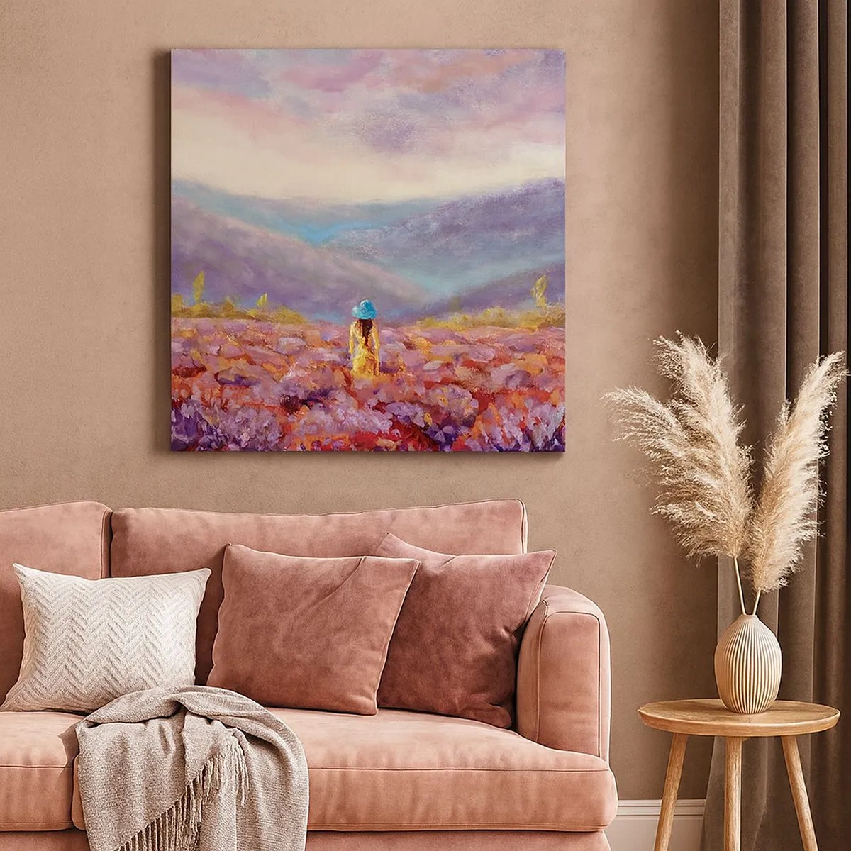 Obraz na płótnie - W lawendowym świecie - 30x30 cm