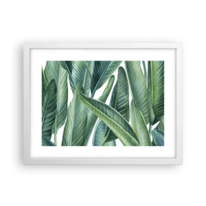 Plakat w białej ramie - Zieleń sama w sobie - 40x30 cm
